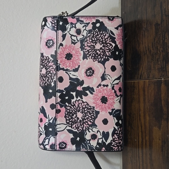 Kate Spade Dahlia pink and black floral crossbody - Picture 2 of 6